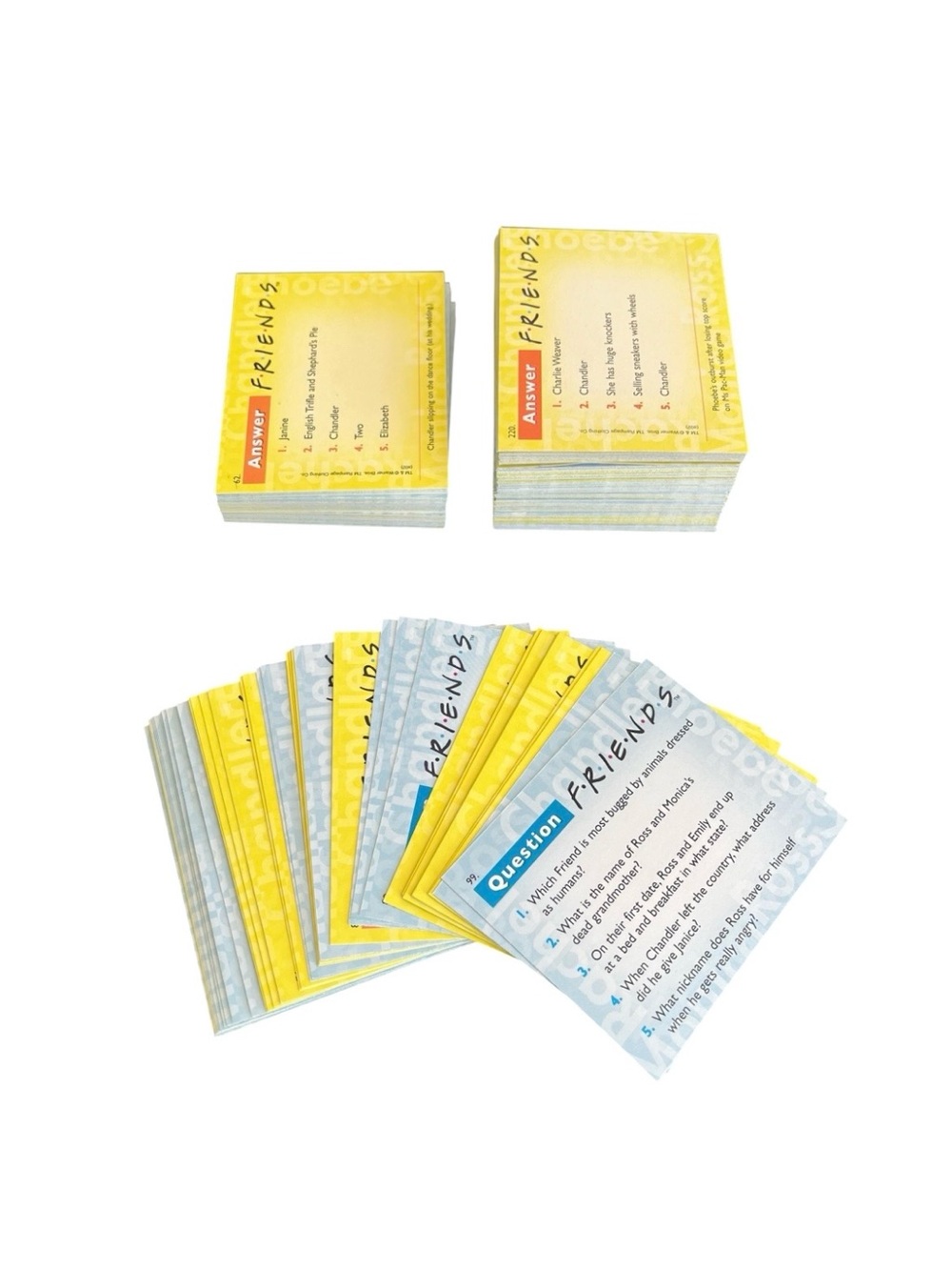 Friends Trivia Game Question Answer Cards 220 Count 2003 Cardinal Industries